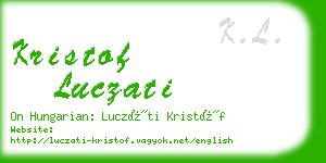 kristof luczati business card